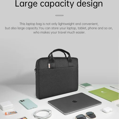 Alternative view of WiWU Minimalist Laptop Bag Pro 2 15.6" Black