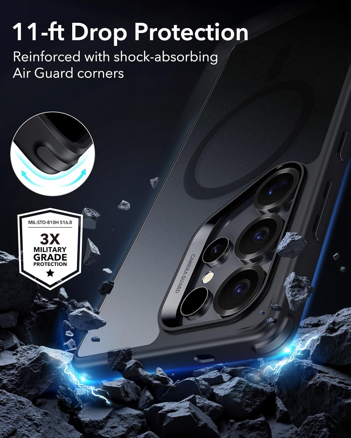Θήκη ESR Classic Hybrid MagSafe Frosted Black Samsung Galaxy S25 Ultra ΘΗΚΕΣ ESR Θήκη ESR Classic Hybrid MagSafe Frosted Black Samsung Galaxy S25 Ultra - Image 6