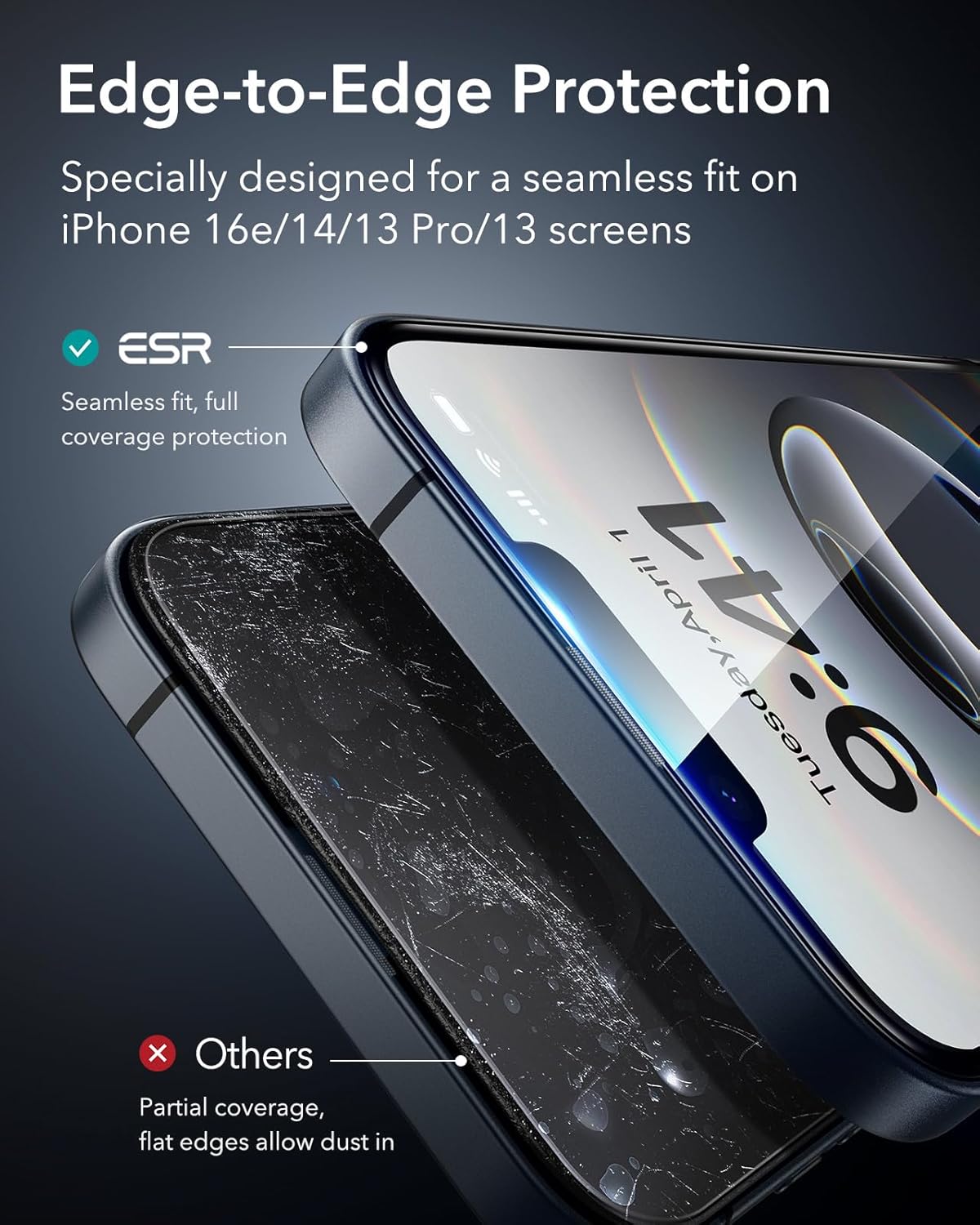 ESR Premium Quality Tempered Glass iPhone 16e/17e ΠΡΟΣΤΑΣΙΑ ΟΘΟΝΗΣ ESR ESR Premium Quality Tempered Glass iPhone 16e/17e - Image 2