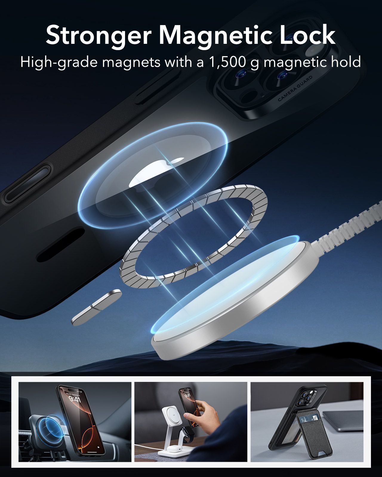 Θήκη ESR Classic Hybrid (Camera Control Button) MagSafe Clear Black iPhone 16 Pro Max ΘΗΚΕΣ ESR Θήκη ESR Classic Hybrid (Camera Control Button) MagSafe Clear Black iPhone 16 Pro Max - Image 6