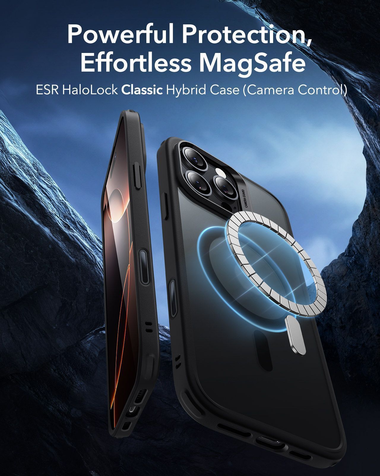 Θήκη ESR Classic Hybrid (Camera Control Button) MagSafe Frosted Black iPhone 16 Pro Max ΘΗΚΕΣ ESR Θήκη ESR Classic Hybrid (Camera Control Button) MagSafe Frosted Black iPhone 16 Pro Max - Image 3
