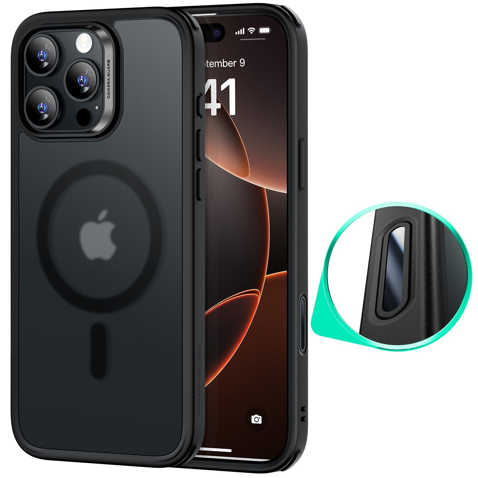 Θήκη ESR Classic Hybrid (Camera Control Button) MagSafe Frosted Black iPhone 16 Pro Max ΘΗΚΕΣ ESR Θήκη ESR Classic Hybrid (Camera Control Button) MagSafe Frosted Black iPhone 16 Pro Max