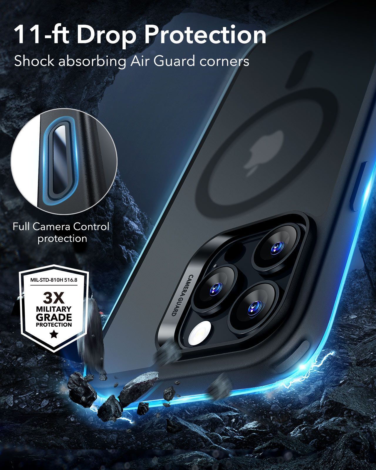 Θήκη ESR Classic Hybrid (Camera Control Button) MagSafe Frosted Black iPhone 16 Pro Max ΘΗΚΕΣ ESR Θήκη ESR Classic Hybrid (Camera Control Button) MagSafe Frosted Black iPhone 16 Pro Max - Image 9