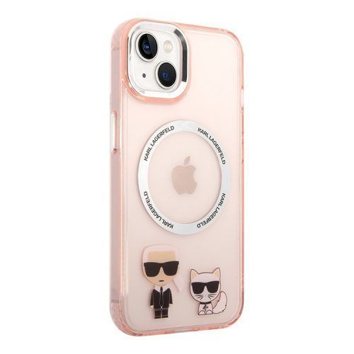Alternative view of Θήκη Karl Lagerfeld Karl and Choupette MagSafe Clear Pink iPhone 13/14