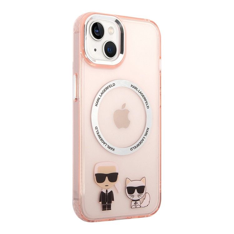 Θήκη Karl Lagerfeld Karl and Choupette MagSafe Clear Pink iPhone 13/14 ΘΗΚΕΣ KARL LAGERFELD Θήκη Karl Lagerfeld Karl and Choupette MagSafe Clear Pink iPhone 13/14 - Image 2