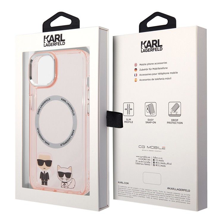 Θήκη Karl Lagerfeld Karl and Choupette MagSafe Clear Pink iPhone 13/14 ΘΗΚΕΣ KARL LAGERFELD Θήκη Karl Lagerfeld Karl and Choupette MagSafe Clear Pink iPhone 13/14 - Image 5