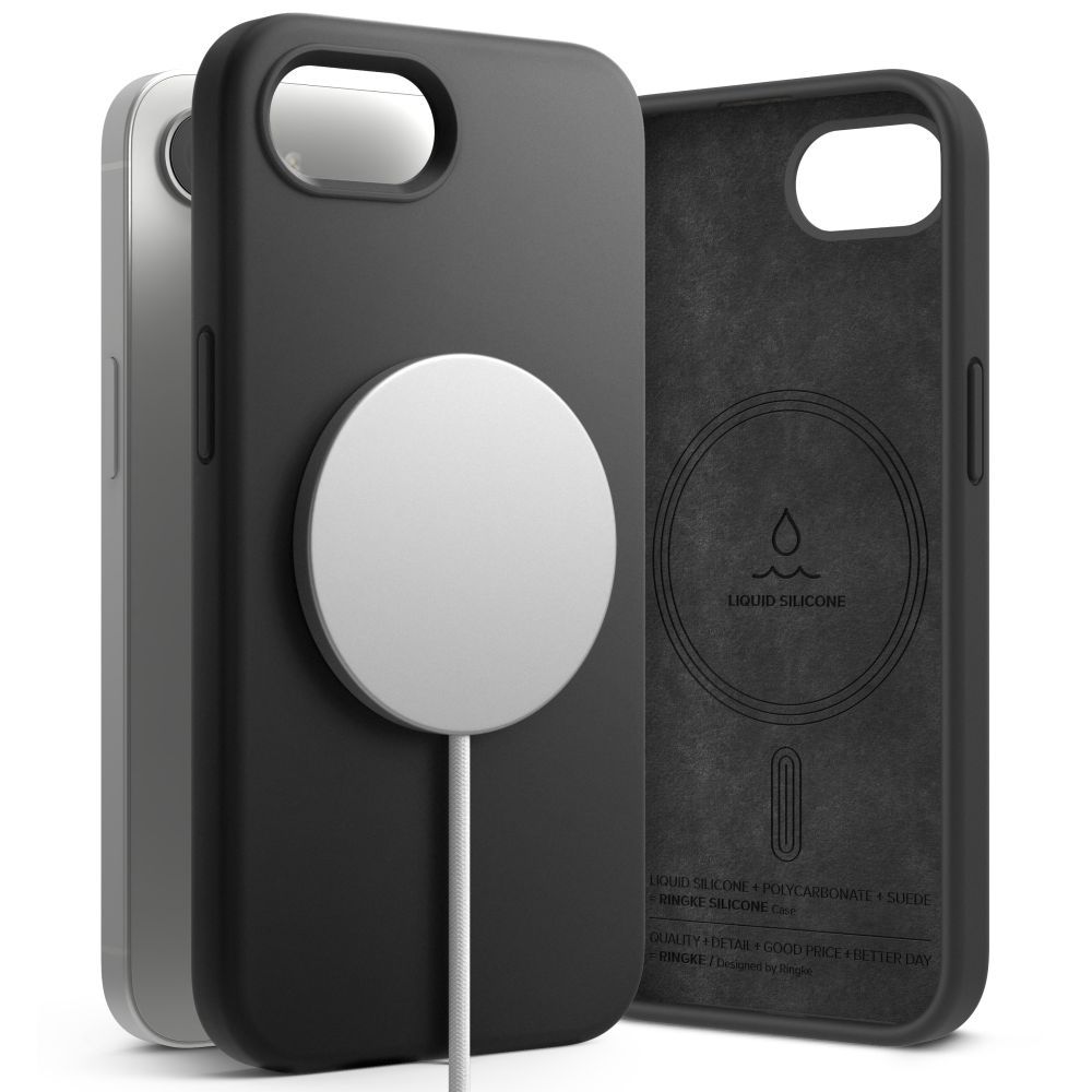 Θήκη Ringke Liquid Silicone Magsafe Black iPhone 16e STOCK OFFERS Ringke Θήκη Ringke Liquid Silicone Magsafe Black iPhone 16e