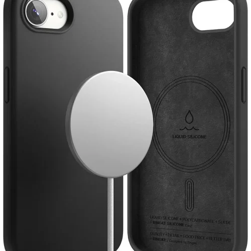 Alternative view of Θήκη Ringke Liquid Silicone Magsafe Black iPhone 16e
