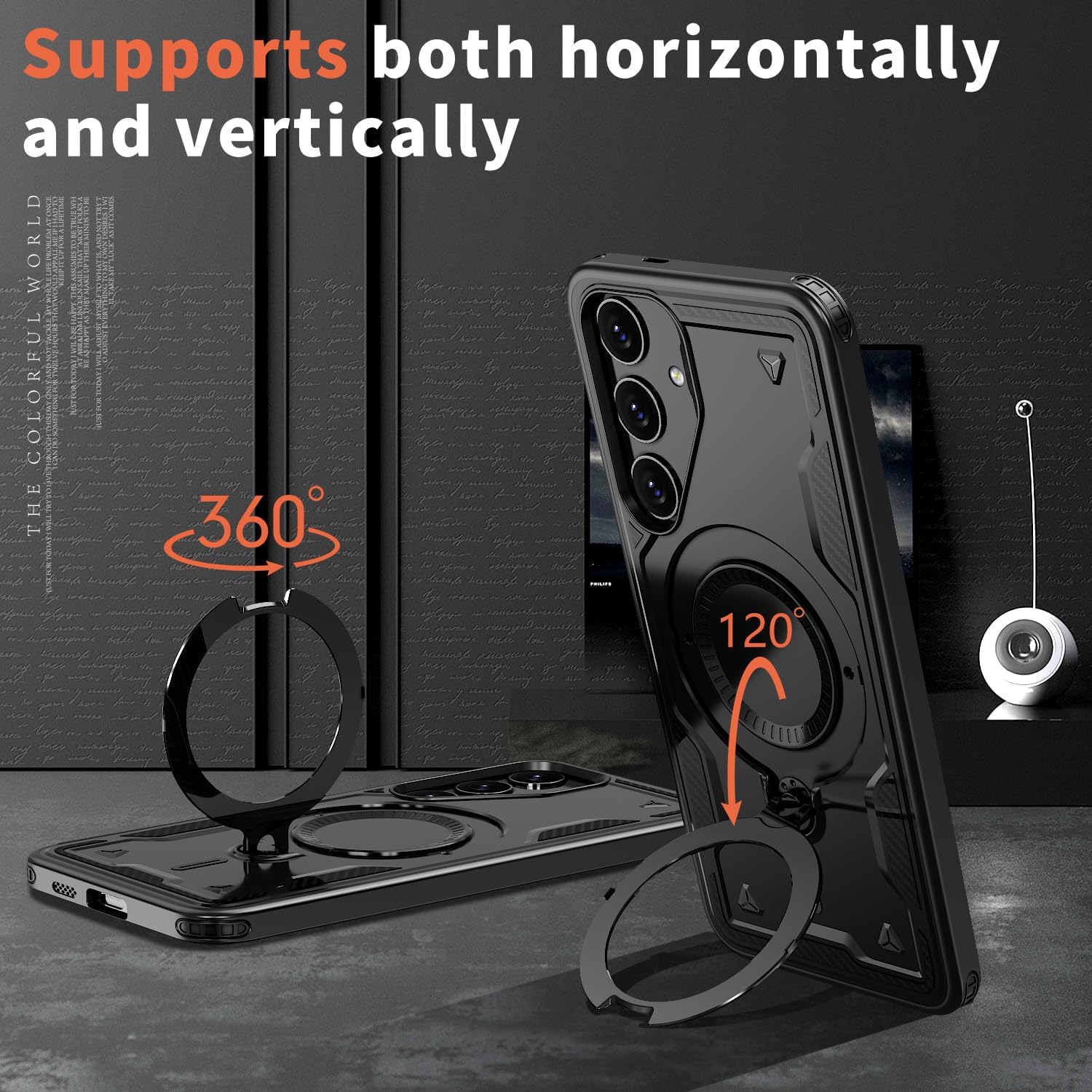 Θήκη Orso Buffer Ostand Armor Black Samsung Galaxy A55 ΘΗΚΕΣ Orso Θήκη Orso Buffer Ostand Armor Black Samsung Galaxy A55 - Image 2