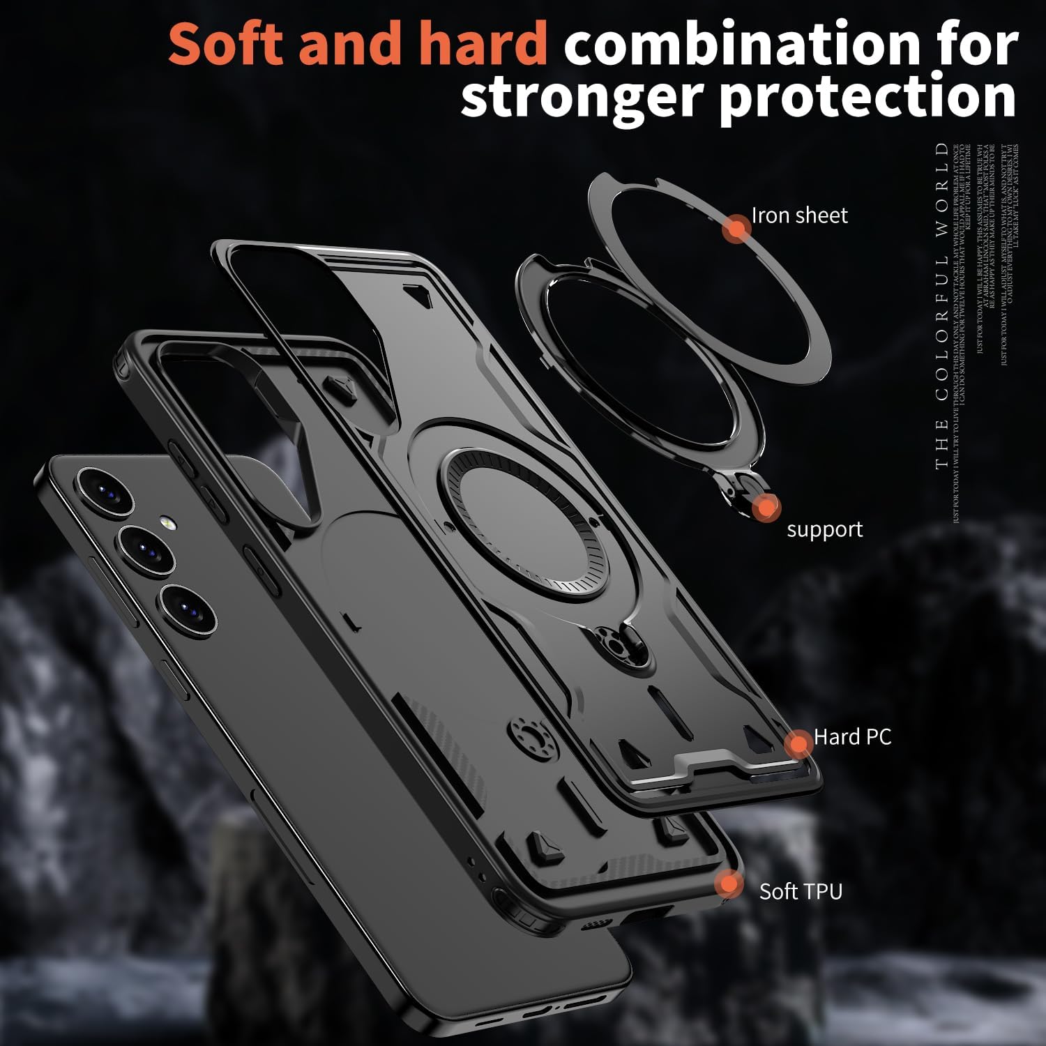 Θήκη Orso Buffer Ostand Armor Black Samsung Galaxy A55 ΘΗΚΕΣ Orso Θήκη Orso Buffer Ostand Armor Black Samsung Galaxy A55 - Image 4