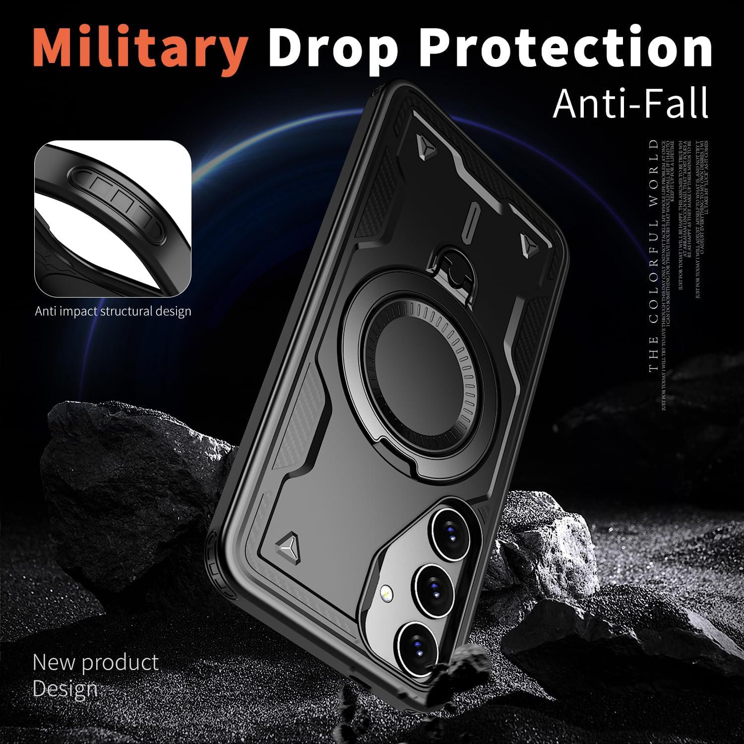 Θήκη Orso Buffer Ostand Armor Black Samsung Galaxy A55 ΘΗΚΕΣ Orso Θήκη Orso Buffer Ostand Armor Black Samsung Galaxy A55 - Image 5