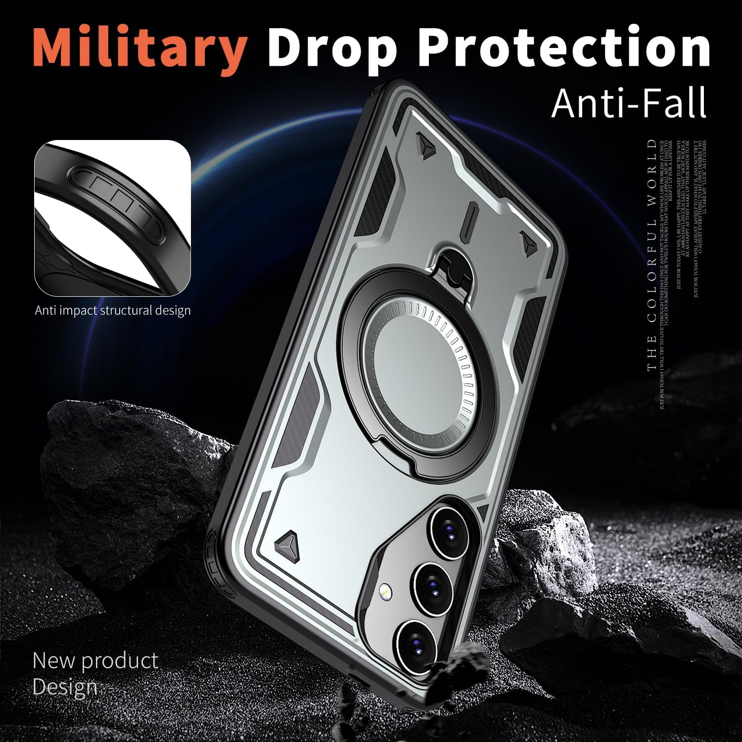 Θήκη Orso Buffer Ostand Armor Silver Samsung Galaxy A56 ΘΗΚΕΣ Orso Θήκη Orso Buffer Ostand Armor Silver Samsung Galaxy A56 - Image 3