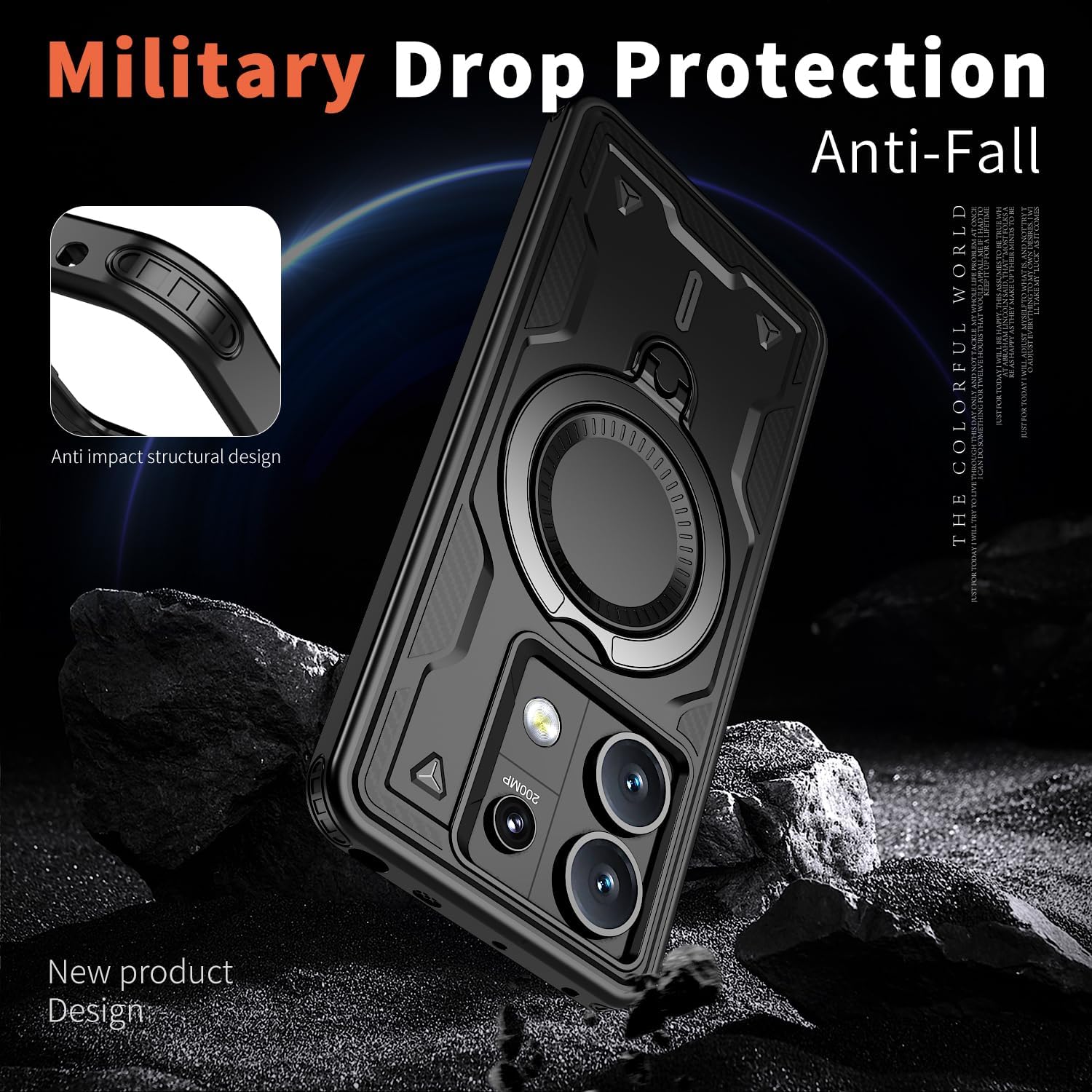 Θήκη Orso Buffer Ostand Armor Black Poco X6 5G ΘΗΚΕΣ Orso Θήκη Orso Buffer Ostand Armor Black Poco X6 5G - Image 4