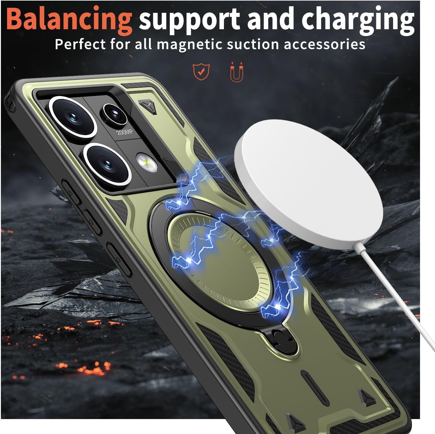Θήκη Orso Buffer Ostand Armor Khaki Xiaomi Redmi Note 13 Pro 5G ΘΗΚΕΣ Orso Θήκη Orso Buffer Ostand Armor Khaki Xiaomi Redmi Note 13 Pro 5G - Image 6
