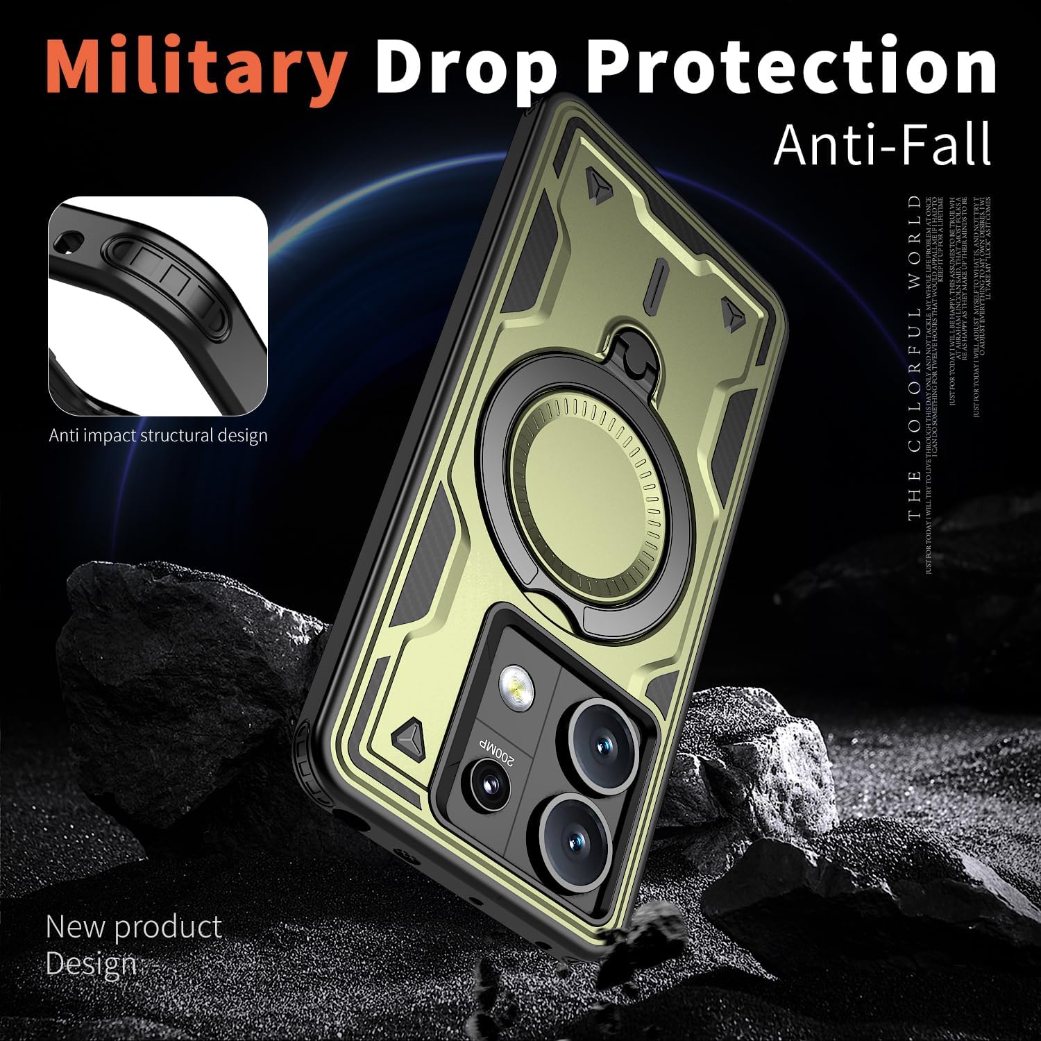 Θήκη Orso Buffer Ostand Armor Khaki Xiaomi Redmi Note 13 Pro 5G ΘΗΚΕΣ Orso Θήκη Orso Buffer Ostand Armor Khaki Xiaomi Redmi Note 13 Pro 5G - Image 5
