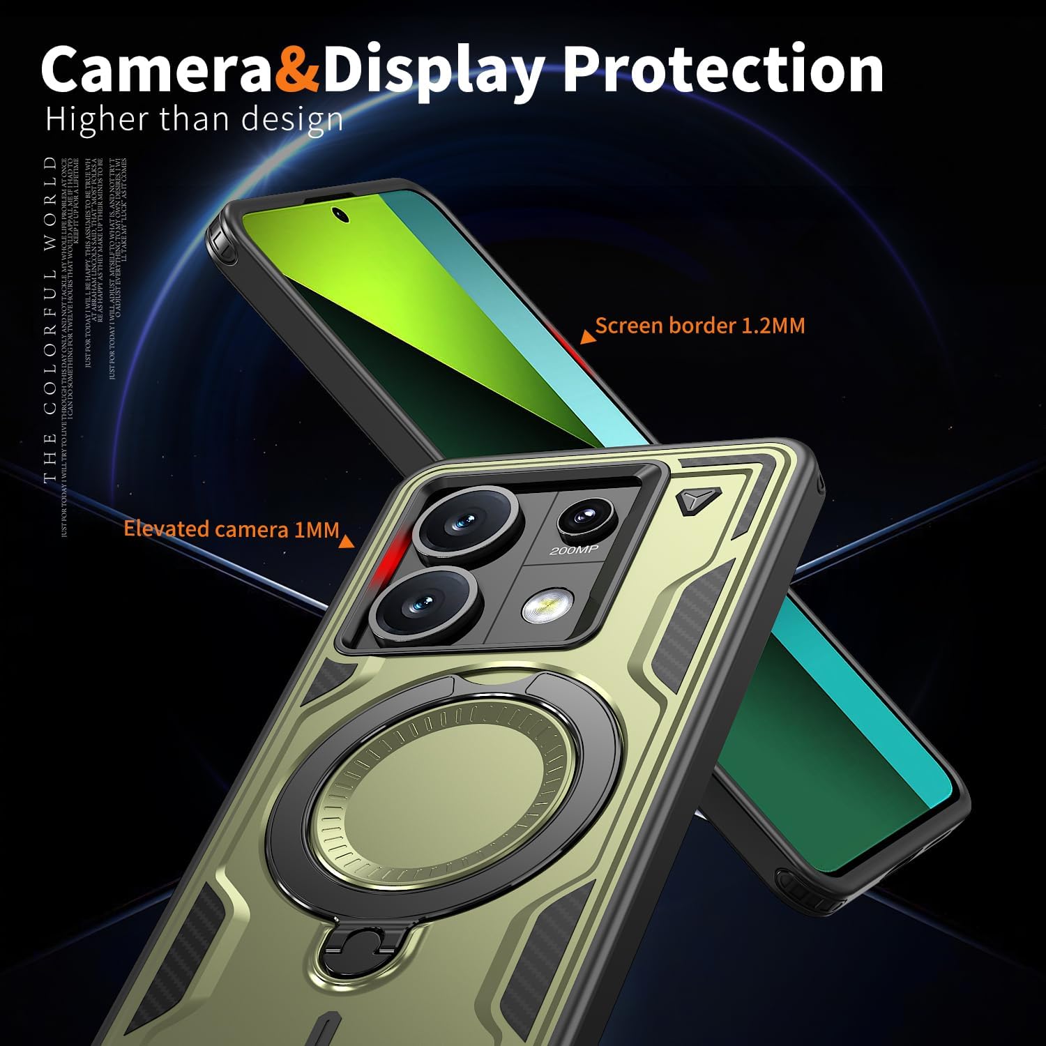 Θήκη Orso Buffer Ostand Armor Khaki Xiaomi Redmi Note 13 Pro 5G ΘΗΚΕΣ Orso Θήκη Orso Buffer Ostand Armor Khaki Xiaomi Redmi Note 13 Pro 5G - Image 3