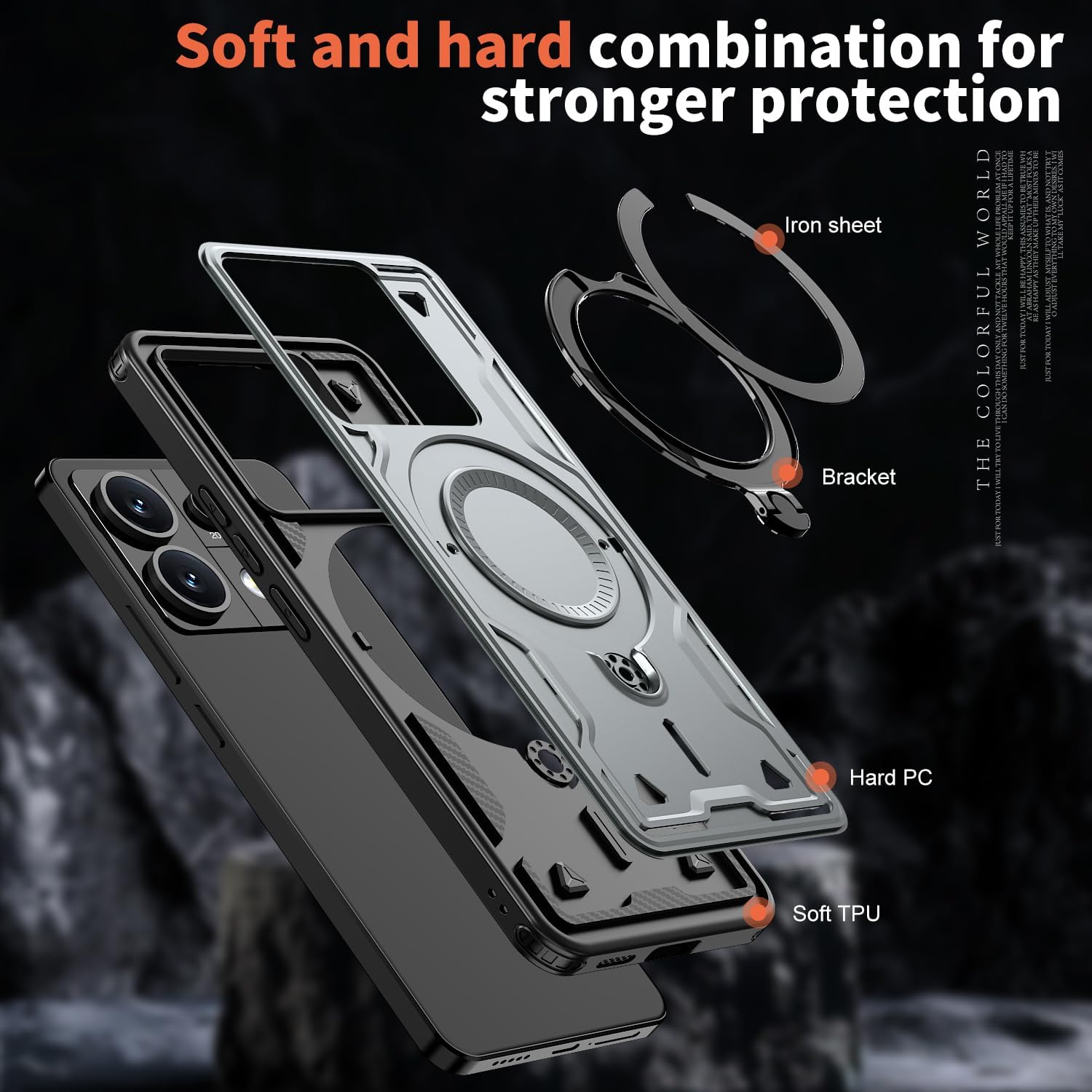 Θήκη Orso Buffer Ostand Armor Silver Xiaomi Redmi Note 13 Pro 5G ΘΗΚΕΣ Orso Θήκη Orso Buffer Ostand Armor Silver Xiaomi Redmi Note 13 Pro 5G - Image 6