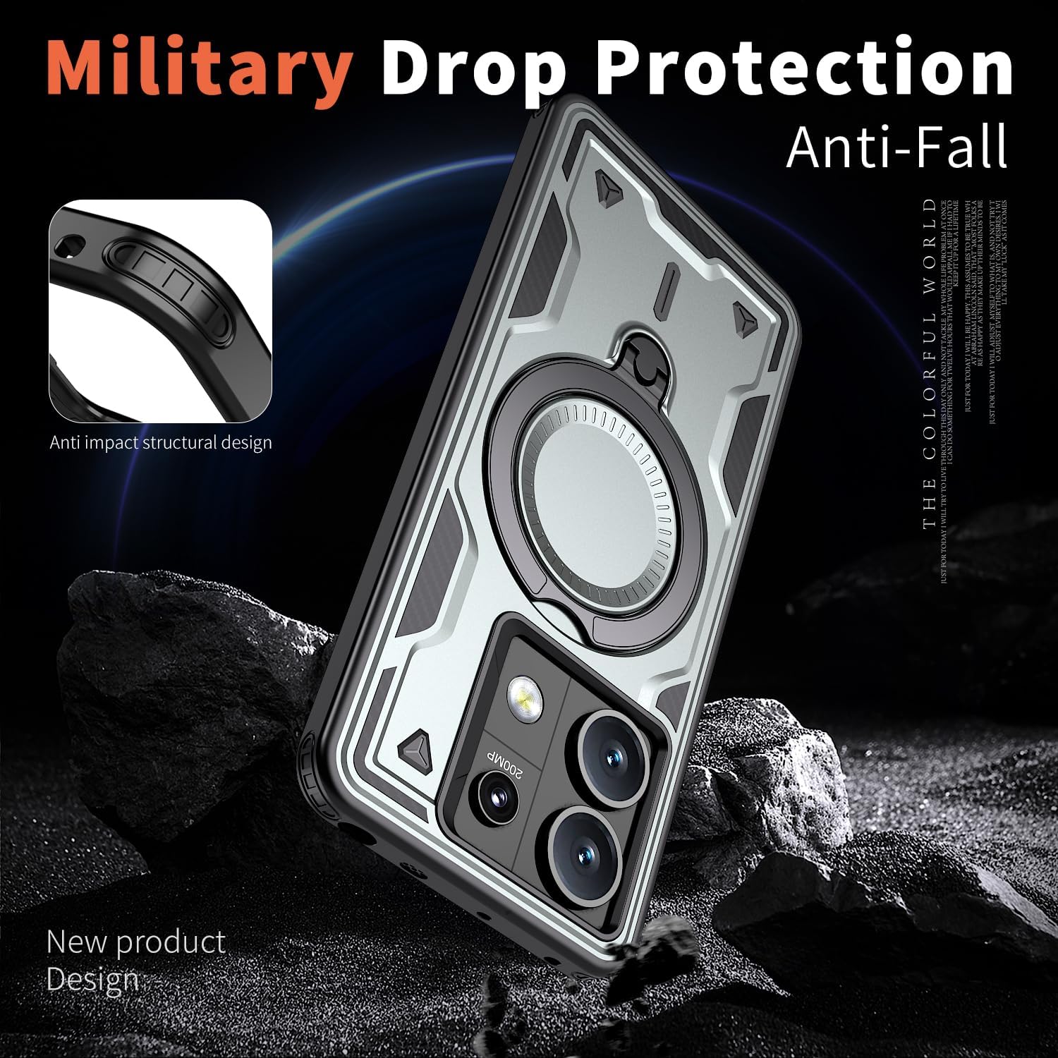Θήκη Orso Buffer Ostand Armor Silver Xiaomi Redmi Note 13 Pro 5G ΘΗΚΕΣ Orso Θήκη Orso Buffer Ostand Armor Silver Xiaomi Redmi Note 13 Pro 5G - Image 5