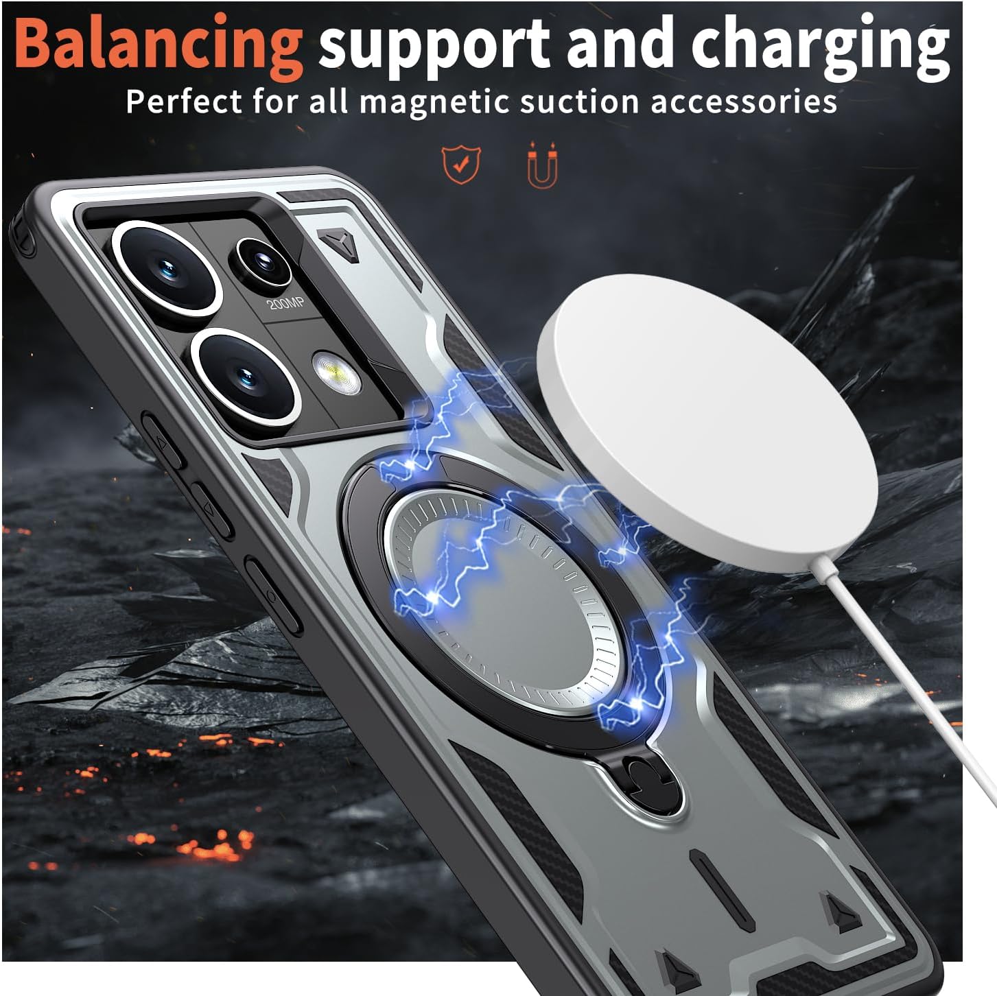 Θήκη Orso Buffer Ostand Armor Silver Xiaomi Redmi Note 13 Pro 5G ΘΗΚΕΣ Orso Θήκη Orso Buffer Ostand Armor Silver Xiaomi Redmi Note 13 Pro 5G - Image 4