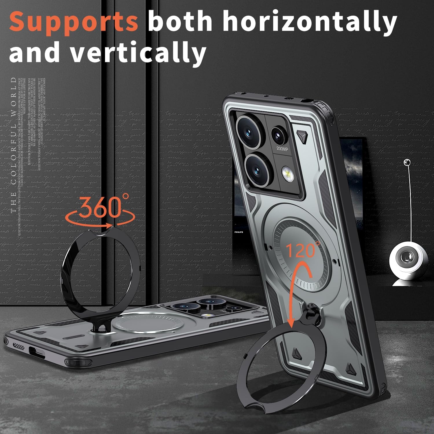 Θήκη Orso Buffer Ostand Armor Silver Xiaomi Redmi Note 13 Pro 5G ΘΗΚΕΣ Orso Θήκη Orso Buffer Ostand Armor Silver Xiaomi Redmi Note 13 Pro 5G - Image 3