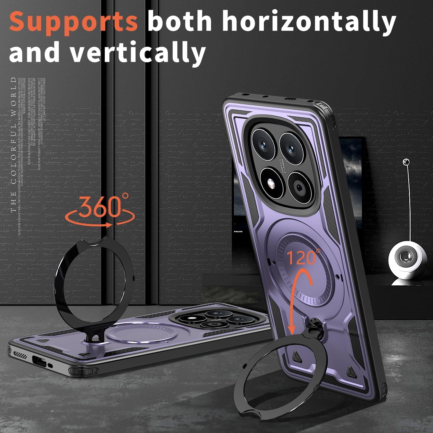 Θήκη Orso Buffer Ostand Armor Purple Xiaomi Redmi Note 14 Pro+ 5G ΘΗΚΕΣ Orso Θήκη Orso Buffer Ostand Armor Purple Xiaomi Redmi Note 14 Pro+ 5G - Image 5