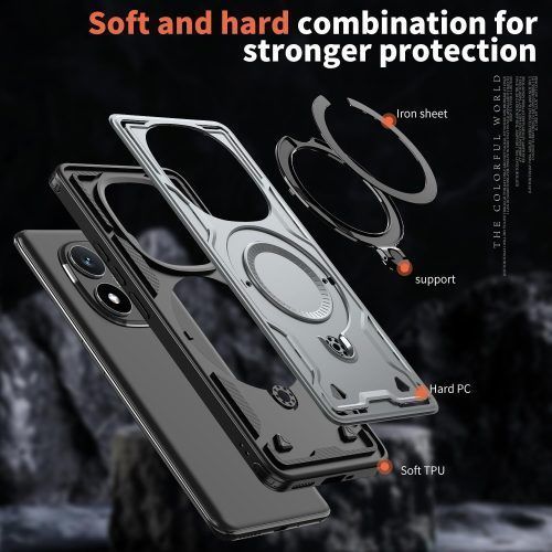 Alternative view of Θήκη Orso Buffer Ostand Armor Silver Xiaomi Redmi Note 14 Pro+ 5G