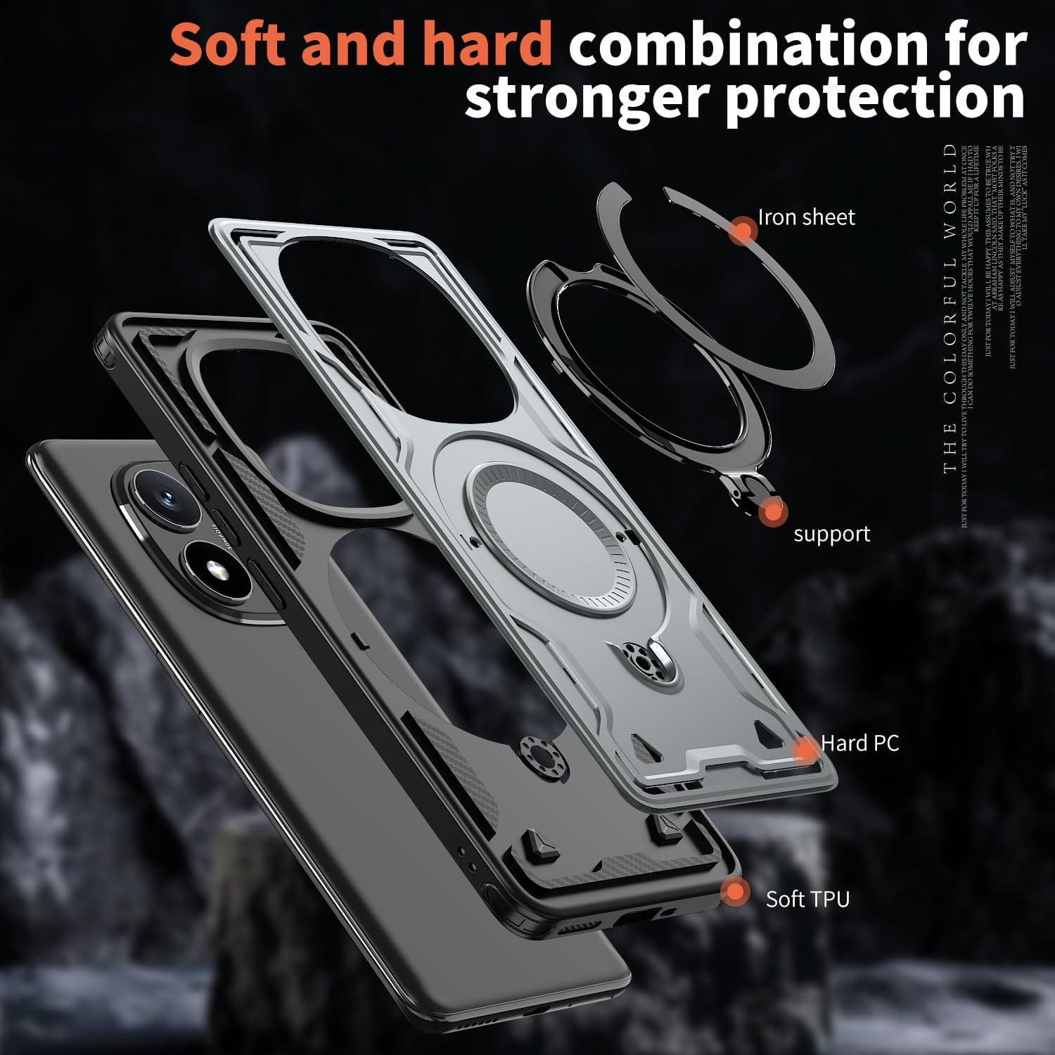 Θήκη Orso Buffer Ostand Armor Silver Xiaomi Redmi Note 14 Pro+ 5G ΘΗΚΕΣ Orso Θήκη Orso Buffer Ostand Armor Silver Xiaomi Redmi Note 14 Pro+ 5G - Image 2