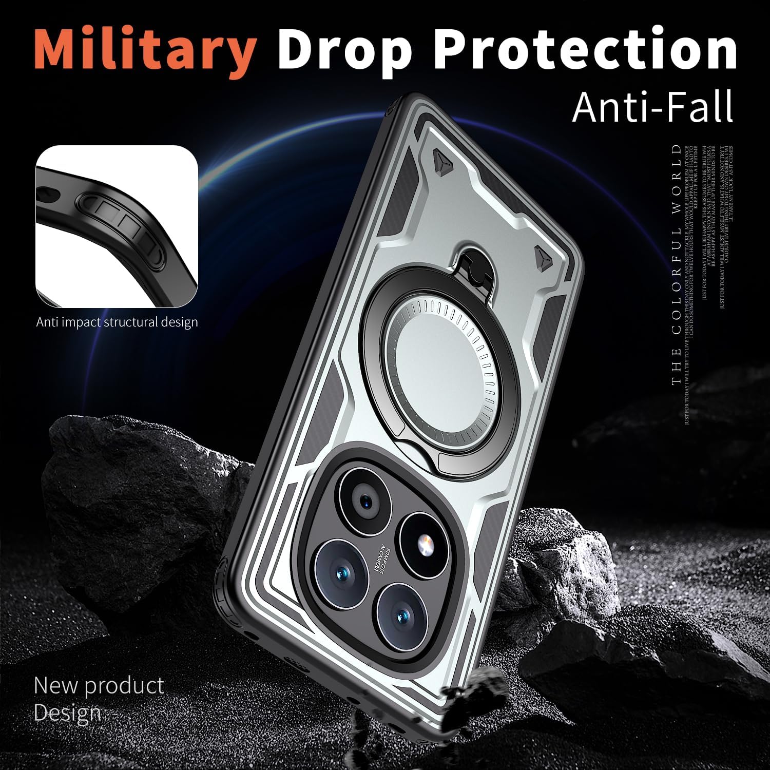 Θήκη Orso Buffer Ostand Armor Silver Xiaomi Redmi Note 14 Pro+ 5G ΘΗΚΕΣ Orso Θήκη Orso Buffer Ostand Armor Silver Xiaomi Redmi Note 14 Pro+ 5G - Image 6