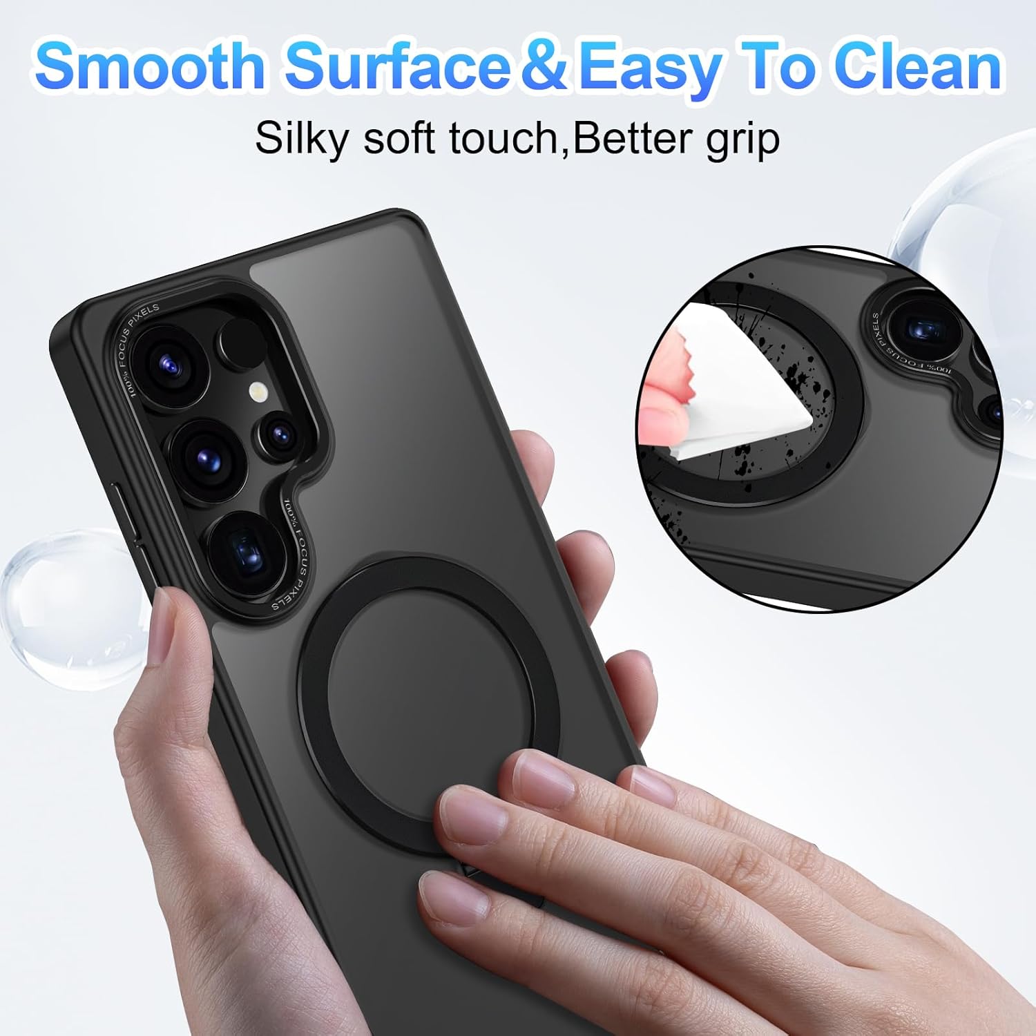 Θήκη Orso Ostand Hybrid Focus Frosted Black Samsung Galaxy S25 Ultra ΘΗΚΕΣ Orso Θήκη Orso Ostand Hybrid Focus Frosted Black Samsung Galaxy S25 Ultra - Image 5