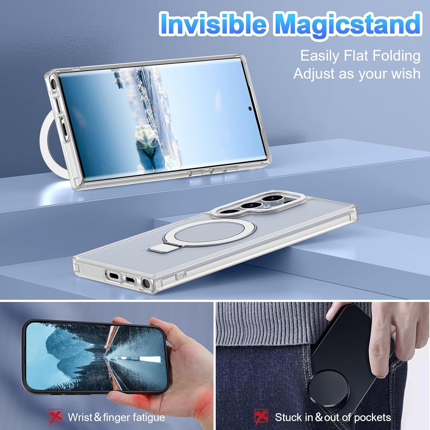 Θήκη Orso Ostand Hybrid Focus Frosted Clear Samsung Galaxy S25 Ultra ΘΗΚΕΣ Orso Θήκη Orso Ostand Hybrid Focus Frosted Clear Samsung Galaxy S25 Ultra - Image 5