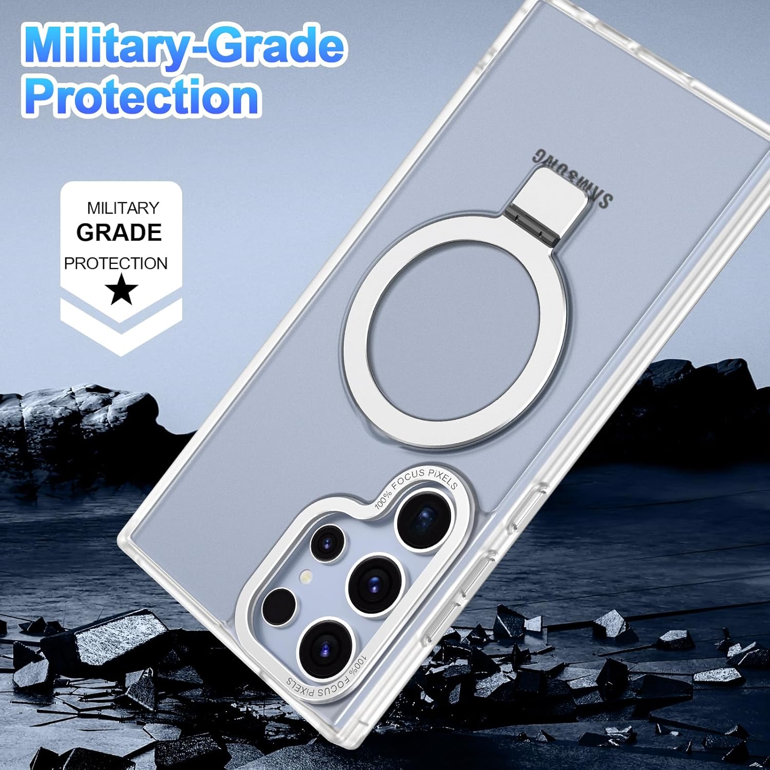 Θήκη Orso Ostand Hybrid Focus Frosted Clear Samsung Galaxy S25 Ultra ΘΗΚΕΣ Orso Θήκη Orso Ostand Hybrid Focus Frosted Clear Samsung Galaxy S25 Ultra - Image 2