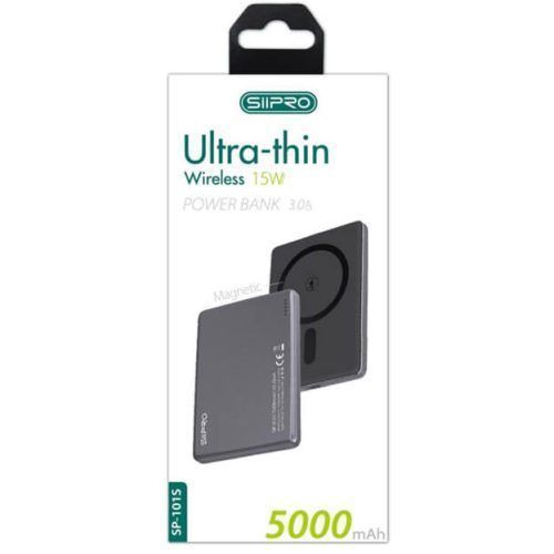 Alternative view of Siipro Ultra Thin Magnetic MagSafe PowerBank 5000mAh Grey