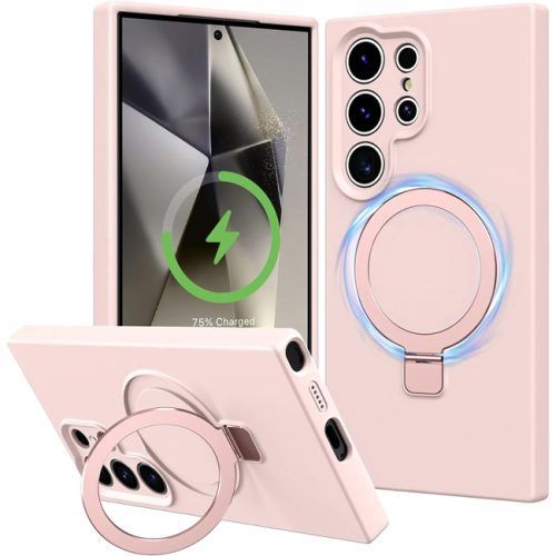 Θήκη Orso Ostand Liquid Silicone Magsafe Cream Samsung Galaxy S25 Ultra
