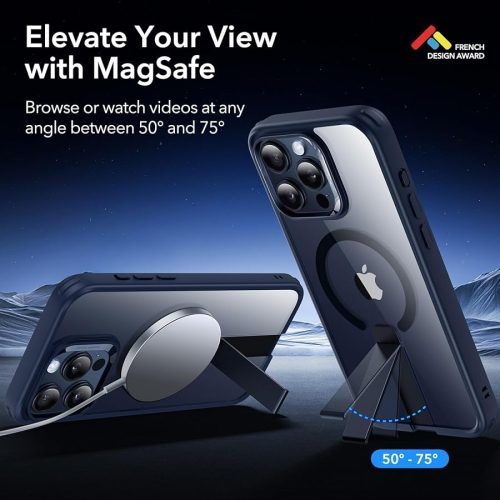 Alternative view of Θήκη ESR Boost Flickstand HaloLock MagSafe Clear Blue iPhone 15 Pro Max