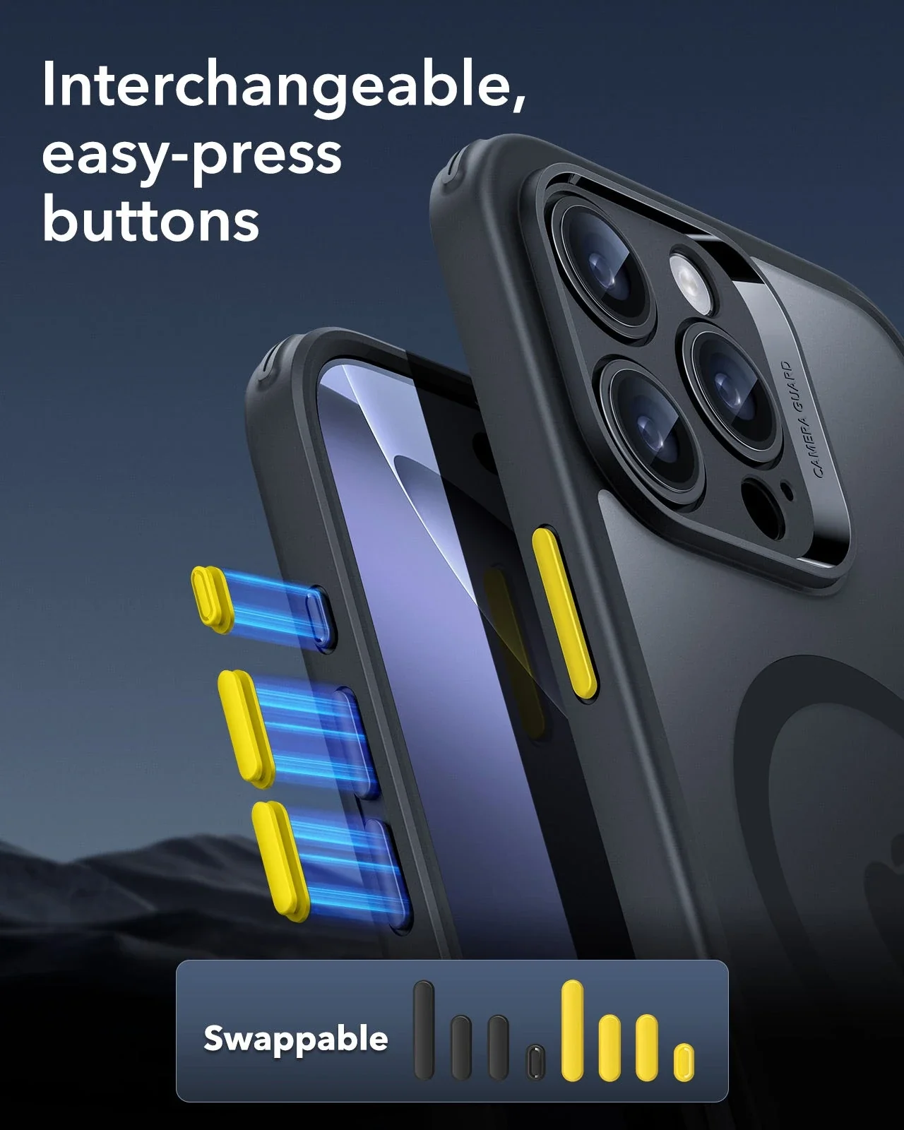(2+1 Pack) Full Protection Pro Set ESR Classic HaloLock MagSafe Frosted Black iPhone 16 Pro Max ΘΗΚΕΣ ESR (2+1 Pack) Full Protection Pro Set ESR Classic HaloLock MagSafe Frosted Black iPhone 16 Pro Max - Image 8