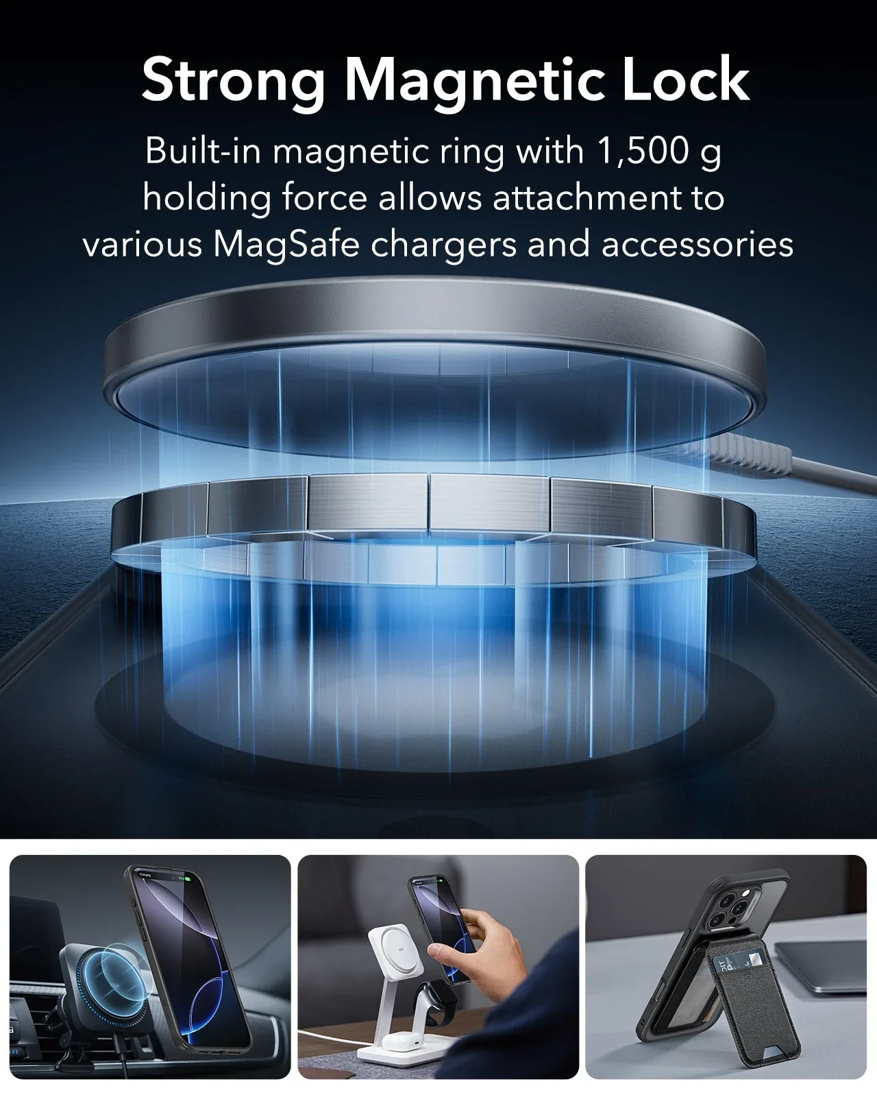 (2+1 Pack) Full Protection Pro Set ESR Classic HaloLock MagSafe Frosted Black iPhone 16 Pro Max ΘΗΚΕΣ ESR (2+1 Pack) Full Protection Pro Set ESR Classic HaloLock MagSafe Frosted Black iPhone 16 Pro Max - Image 5