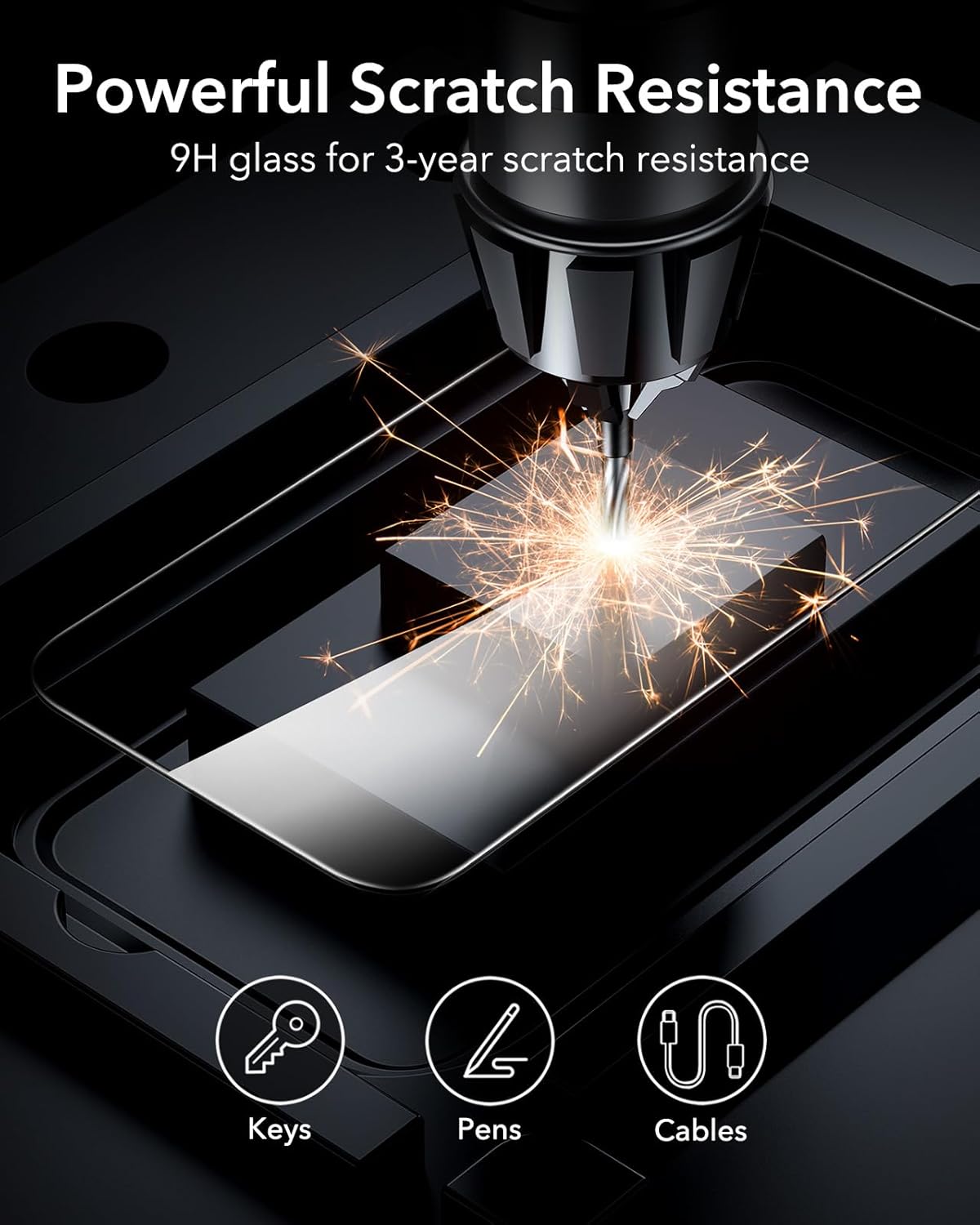 ESR Premium Quality Tempered Glass Full Cover iPhone 16 Pro (2-Pack With Easy Installation Frame) ΠΡΟΣΤΑΣΙΑ ΟΘΟΝΗΣ ESR ESR Premium Quality Tempered Glass Full Cover iPhone 16 Pro (2-Pack With Easy Installation Frame) - Image 4