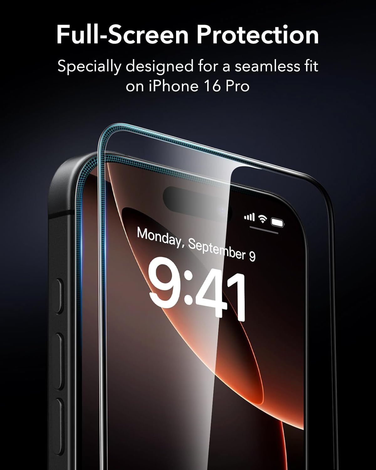 ESR Premium Quality Tempered Glass Full Cover iPhone 16 Pro (2-Pack With Easy Installation Frame) ΠΡΟΣΤΑΣΙΑ ΟΘΟΝΗΣ ESR ESR Premium Quality Tempered Glass Full Cover iPhone 16 Pro (2-Pack With Easy Installation Frame) - Image 6