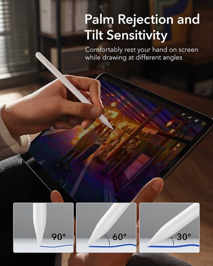 ESR iPad Digital Pencil Pro with Magnetic Charging Dark Silver GADGETS ESR ESR iPad Digital Pencil Pro with Magnetic Charging Dark Silver - Image 7
