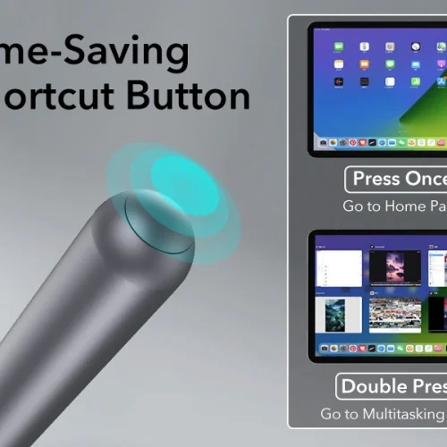 Alternative view of ESR iPad Digital Pencil Pro with Magnetic Charging Dark Silver