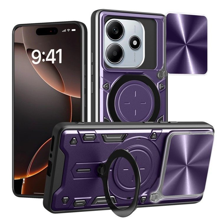 Θήκη Shockproof Ringstand Slide Camera Purple Poco M7 Pro 5G ΘΗΚΕΣ Orso Θήκη Shockproof Ringstand Slide Camera Purple Poco M7 Pro 5G