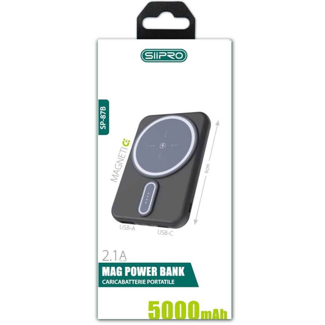 Siipro Magnetic MagSafe PowerBank 5000mAh Black (SP-87B) POWERBANK MAGSAFE SIIPRO Siipro Magnetic MagSafe PowerBank 5000mAh Black (SP-87B) - Image 2