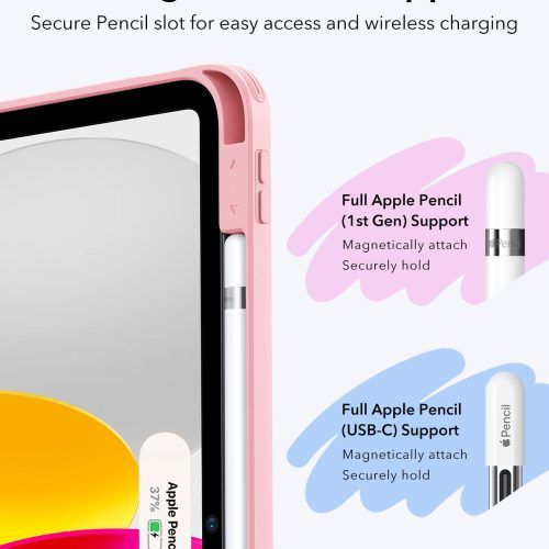 Alternative view of Θήκη ESR Flip Magnetic with Pencil Holder Pink iPad 10th/11th