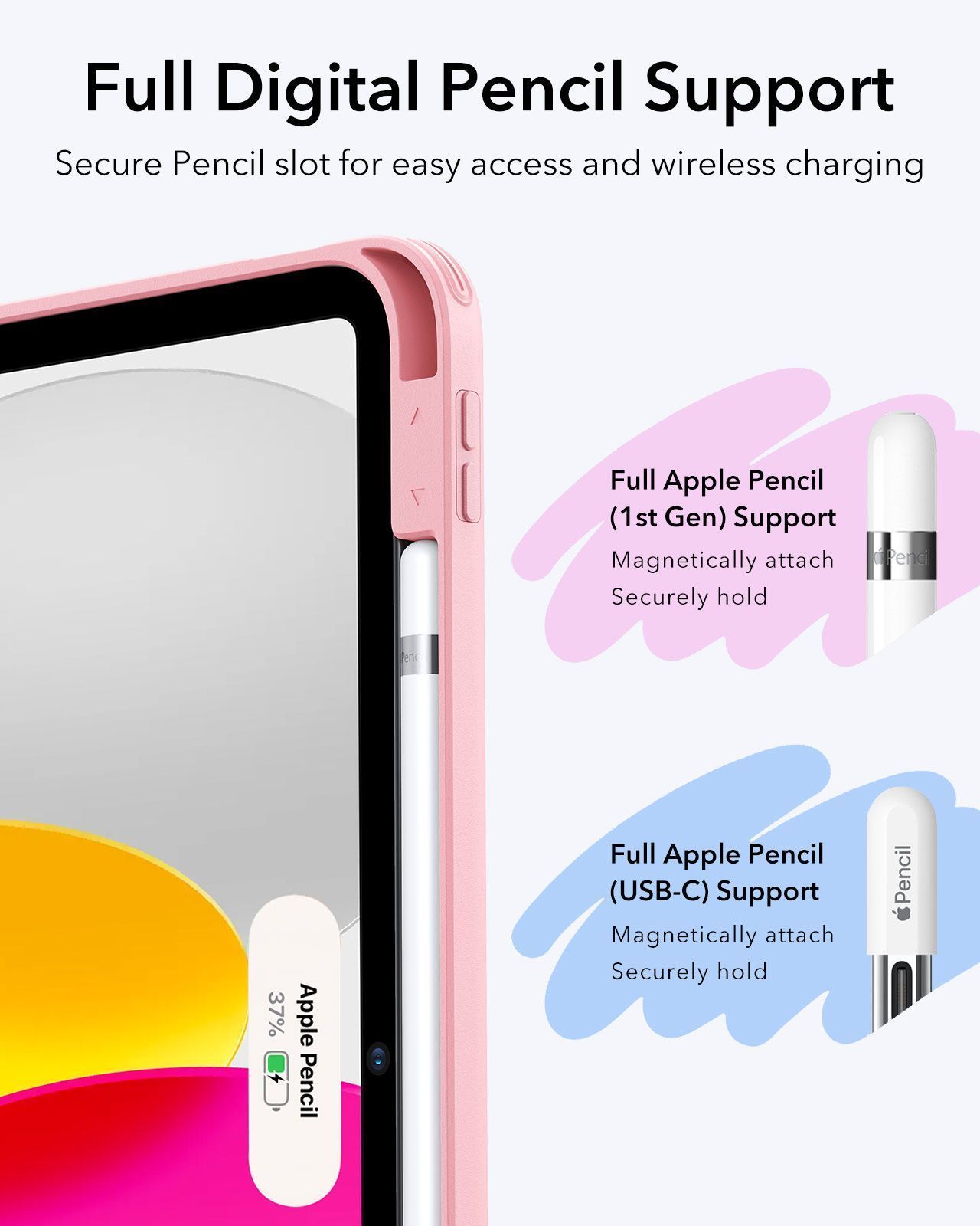 Θήκη ESR Flip Magnetic with Pencil Holder Pink iPad 10th/11th ΘΗΚΕΣ ESR Θήκη ESR Flip Magnetic with Pencil Holder Pink iPad 10th/11th - Image 2