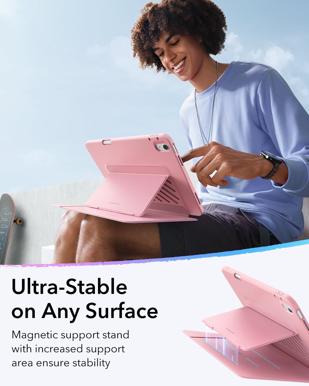 Θήκη ESR Flip Magnetic with Pencil Holder Pink iPad 10th/11th ΘΗΚΕΣ ESR Θήκη ESR Flip Magnetic with Pencil Holder Pink iPad 10th/11th - Image 7