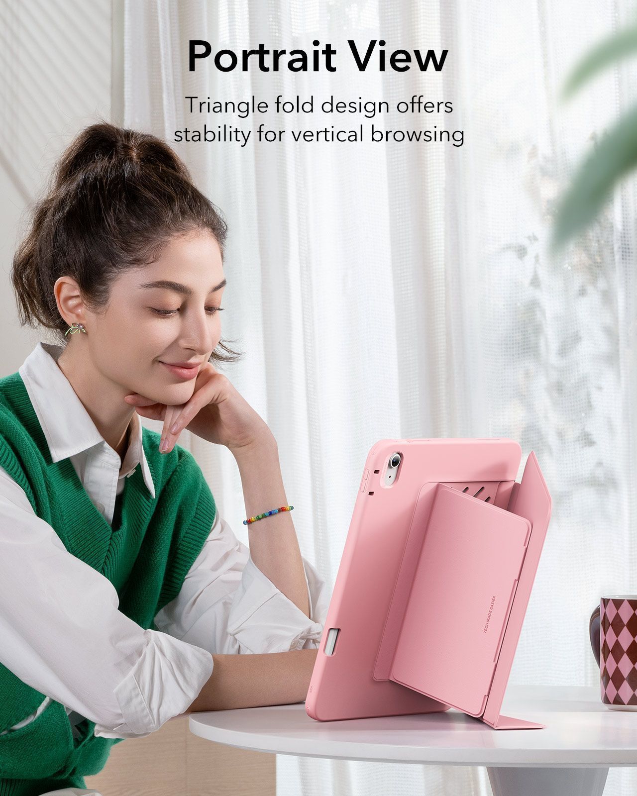 Θήκη ESR Flip Magnetic with Pencil Holder Pink iPad 10th/11th ΘΗΚΕΣ ESR Θήκη ESR Flip Magnetic with Pencil Holder Pink iPad 10th/11th - Image 6