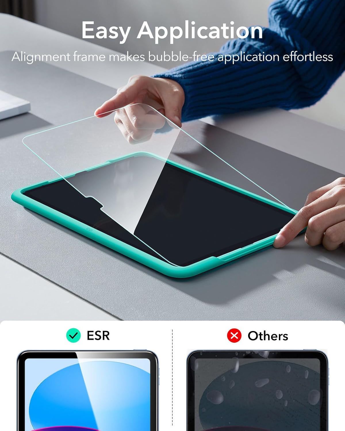 (2Pack) ESR Premium Quality Tempered Glass iPad 10th/11th (With Easy Installation Frame) ΠΡΟΣΤΑΣΙΑ ΟΘΟΝΗΣ ESR (2Pack) ESR Premium Quality Tempered Glass iPad 10th/11th (With Easy Installation Frame) - Image 2