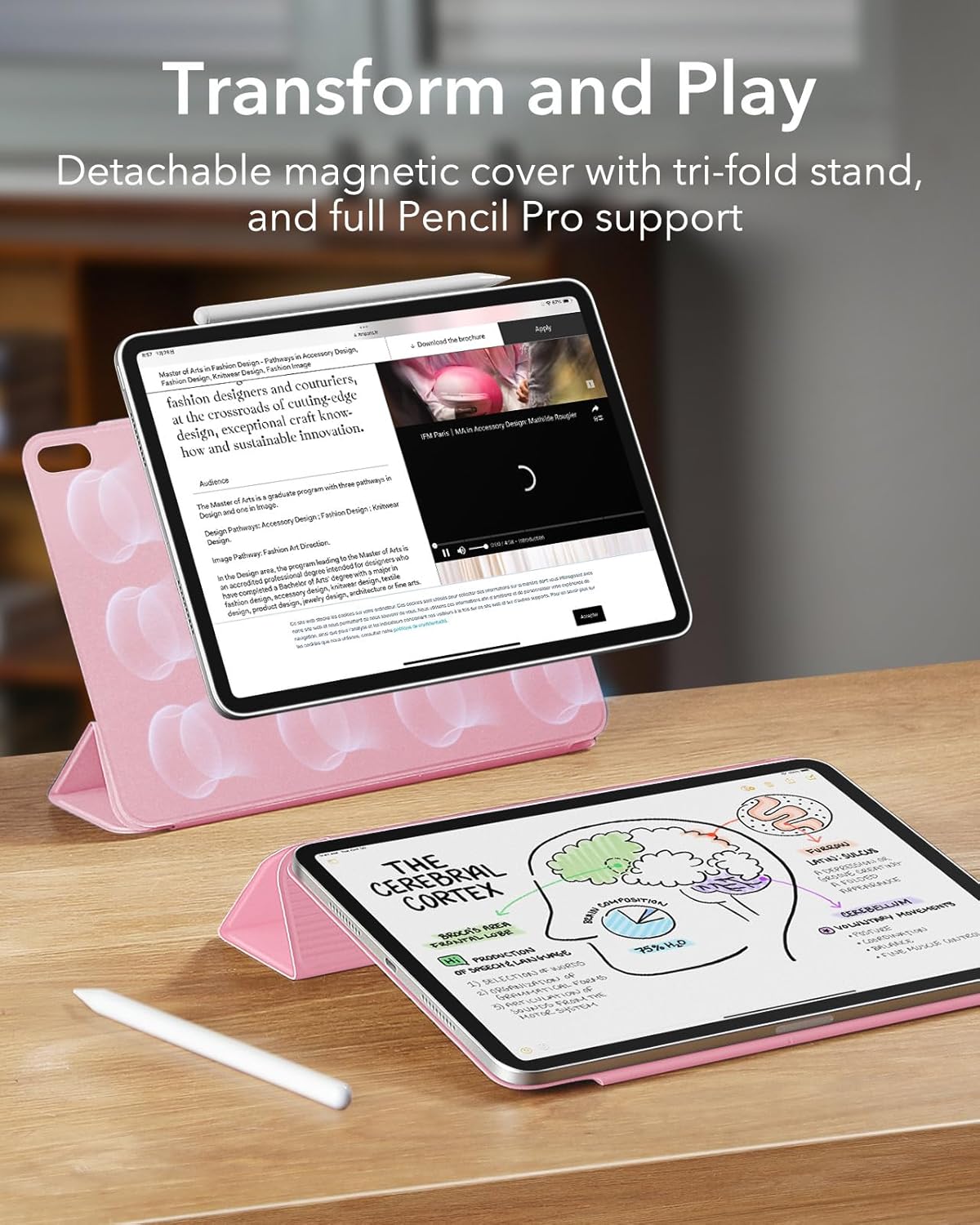 Θήκη ESR Rebound Magnetic with Clasp Pink iPad mini 6/7 ΘΗΚΕΣ ESR Θήκη ESR Rebound Magnetic with Clasp Pink iPad mini 6/7 - Image 4