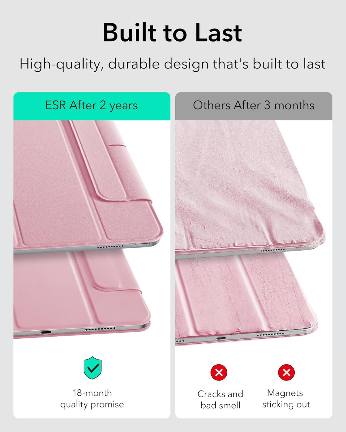 Θήκη ESR Rebound Magnetic with Clasp Pink iPad mini 6/7 ΘΗΚΕΣ ESR Θήκη ESR Rebound Magnetic with Clasp Pink iPad mini 6/7 - Image 3