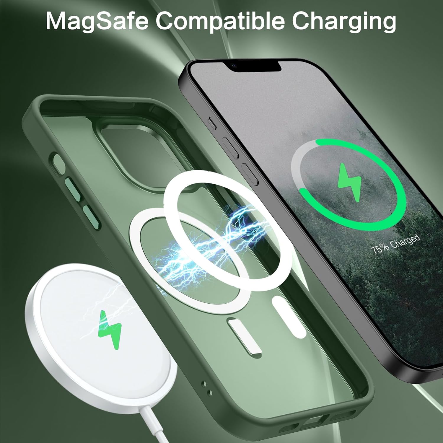Θήκη Orso MagCase Focus Frosted Forest Green iPhone 13 Pro ΘΗΚΕΣ Orso Θήκη Orso MagCase Focus Frosted Forest Green iPhone 13 Pro - Image 3